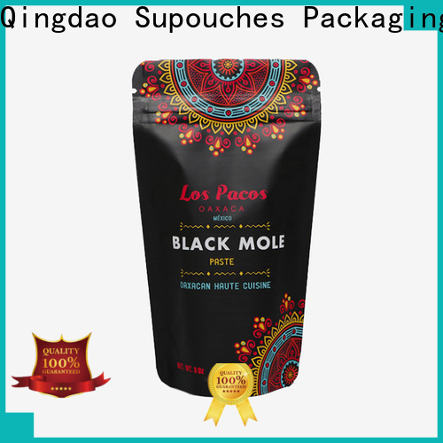 Supouches Packaging custom black kraft stand up pouches manufacturers used in pharmaceutical market