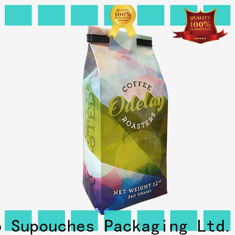 Supouches Packaging top cellophane bags square bottom for business used in food and beverage