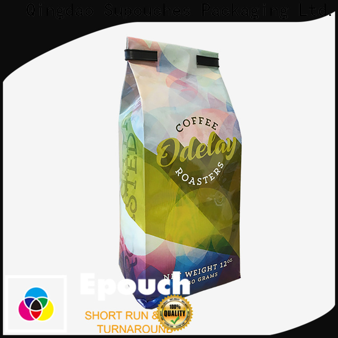 wholesale block bottom coffee bags supply for food packaging